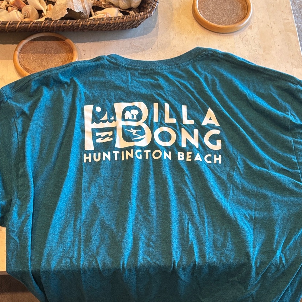 Billabong Teal Shirt with White Logo